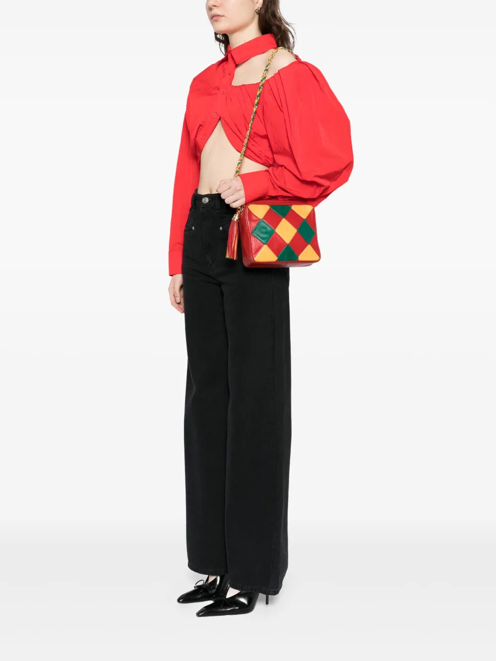 Pre-OwnedCHANEL Pre-OwnedHarlequin Tassel bag
