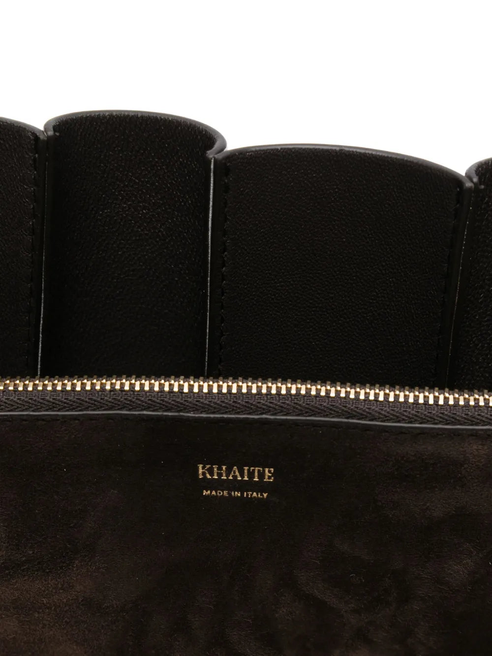 KHAITEZoe patchwork suede tote bag