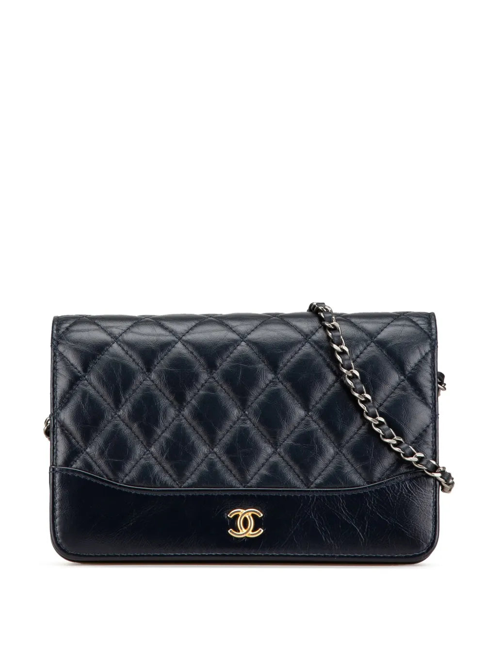 Pre-OwnedCHANEL Pre-Owned2019 Quilted Aged Calfskin Gabrielle Wallet On Chain crossbody bag