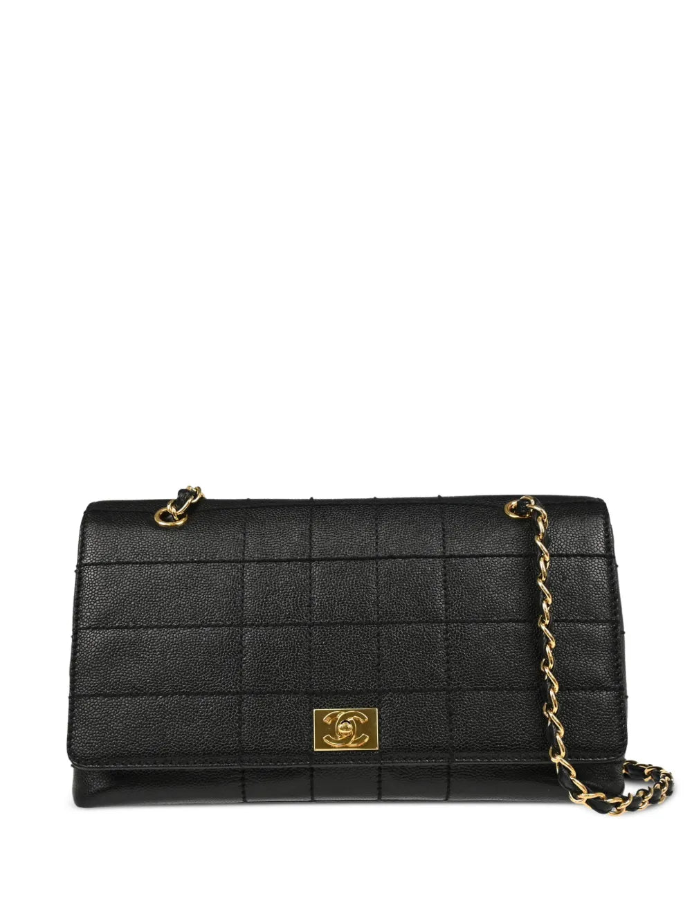 Pre-OwnedCHANEL Pre-Owned2002 Choco Bar-quilted shoulder bag