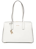 Michael Korstop handles tote bags
