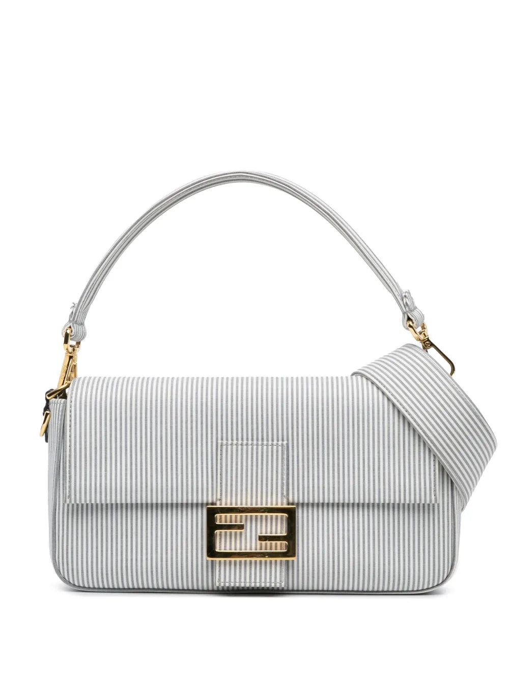 Pre-OwnedFendi Pre-Owned2010-2024 Striped Jersey Baguette satchel