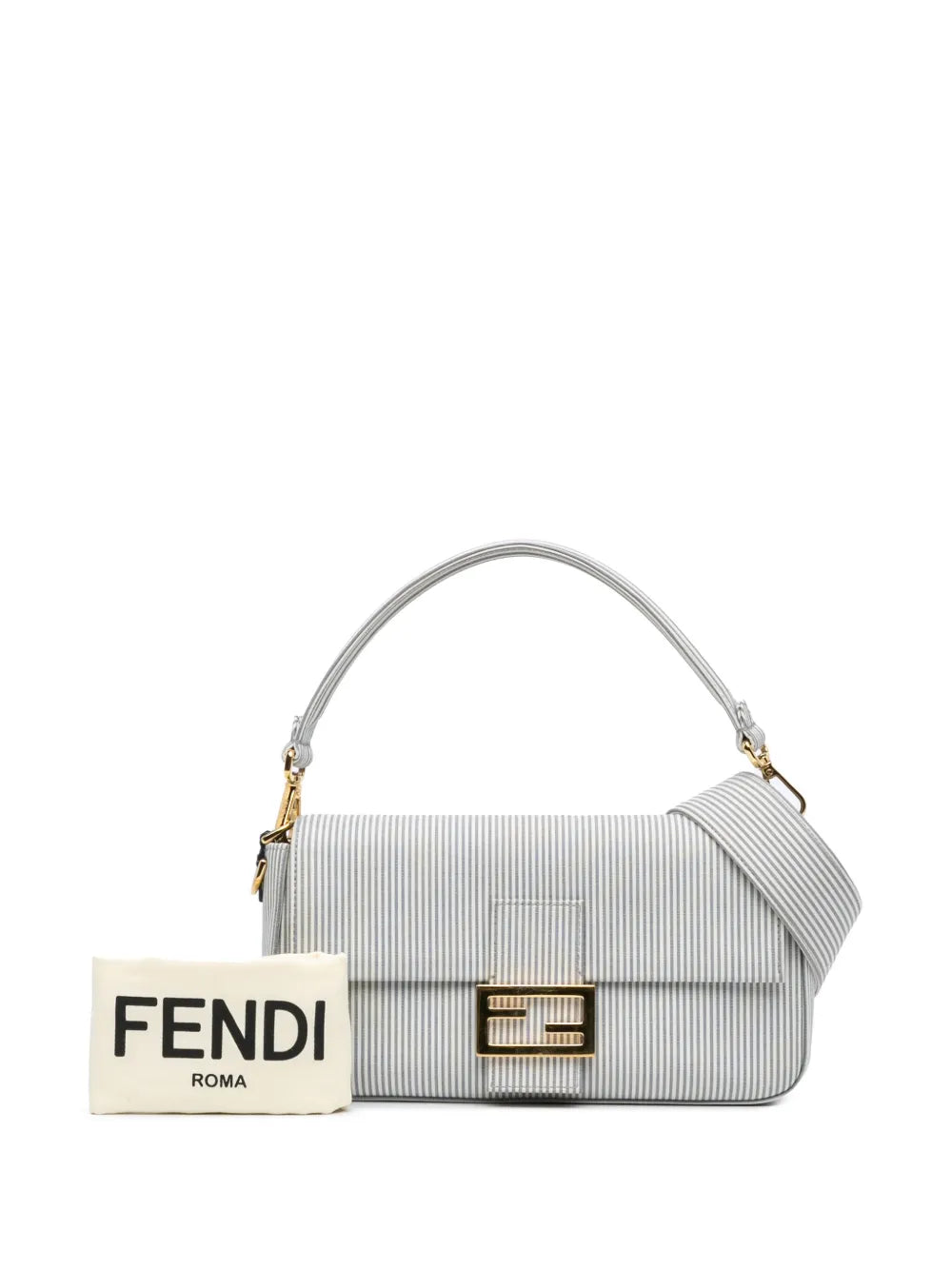 Pre-OwnedFendi Pre-Owned2010-2024 Striped Jersey Baguette satchel
