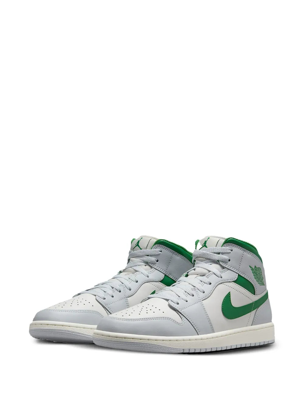 Jordan Jordan 1 Mid White/Pure Platinum/Pine Green Sneakers