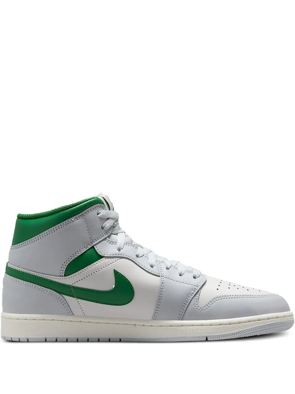 Jordan Jordan 1 Mid White/Pure Platinum/Pine Green Sneakers