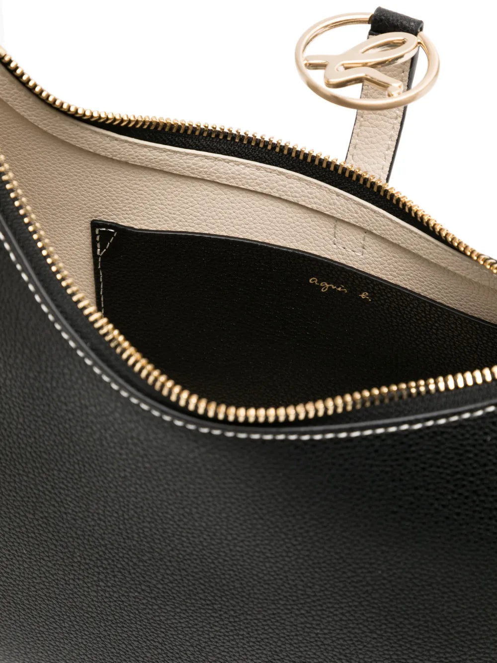 agn? b. leather shoulder bag
