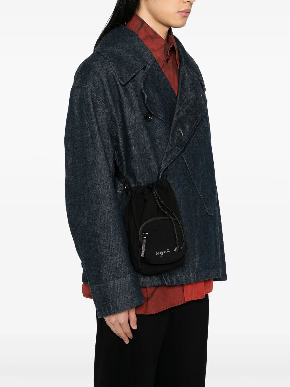 agnès b. mini logo messenger bag