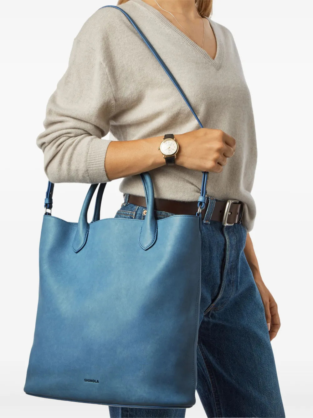Shinolaleather crossbody bag