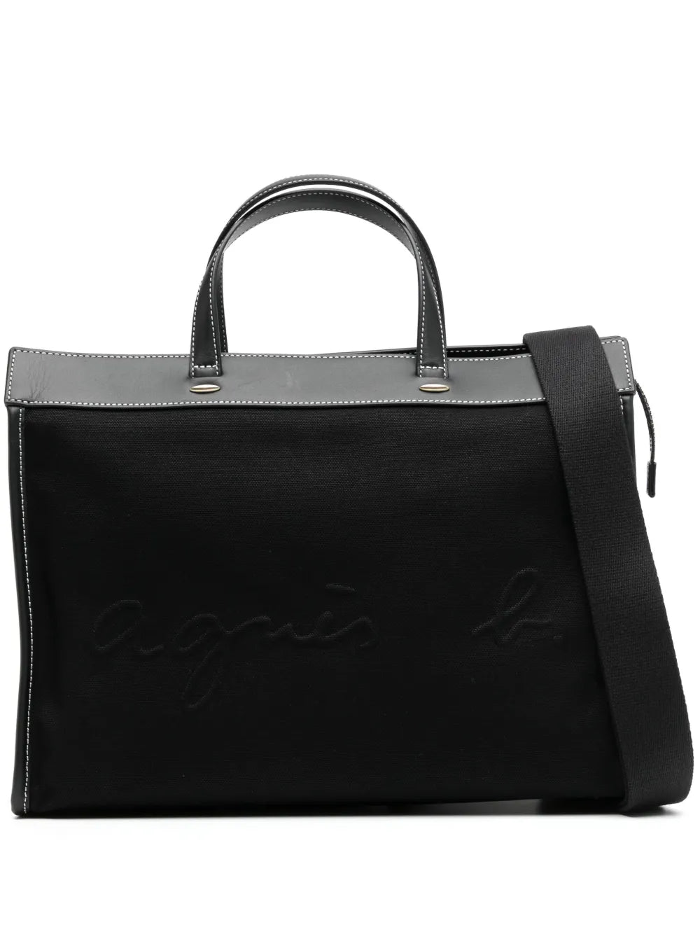 agnès b. canvas 2-way tote bag