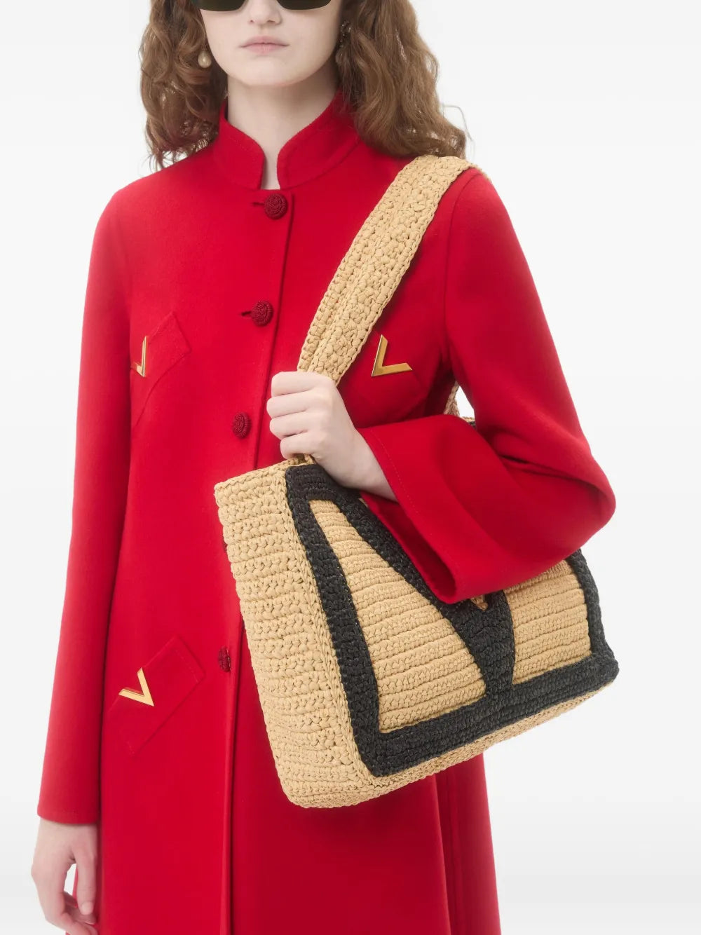 New SeasonValentino Garavanilarge Viva Superstar raffia tote bag