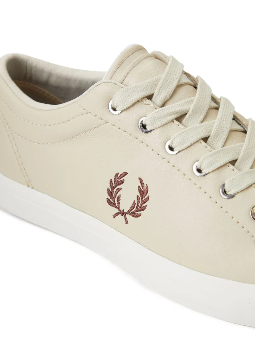Fred Perry Logo-Embroidered Leather Sneakers