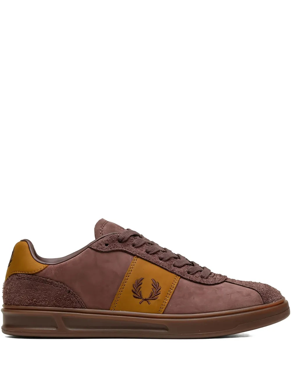 Fred Perry Suede Logo-Embroidered Sneakers