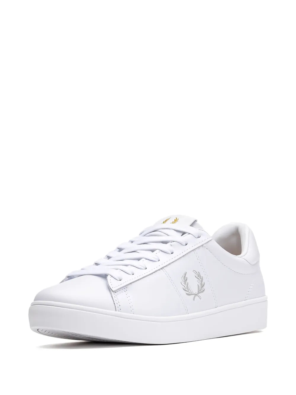 Fred Perry Logo-Embroidery Leather Sneakers