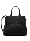 Armani Exchangetextured leather tote bag