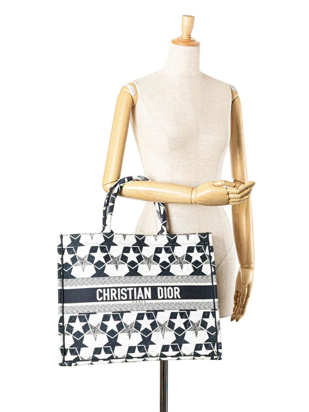 Pre-OwnedChristian Dior Pre-Owned2021 Large Canvas Embroidered Lucky Star Book tote bag