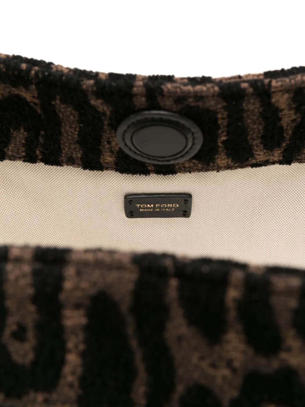 TOM FORDlarge leopard-jacquard tote bag