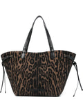 TOM FORDlarge leopard-jacquard tote bag