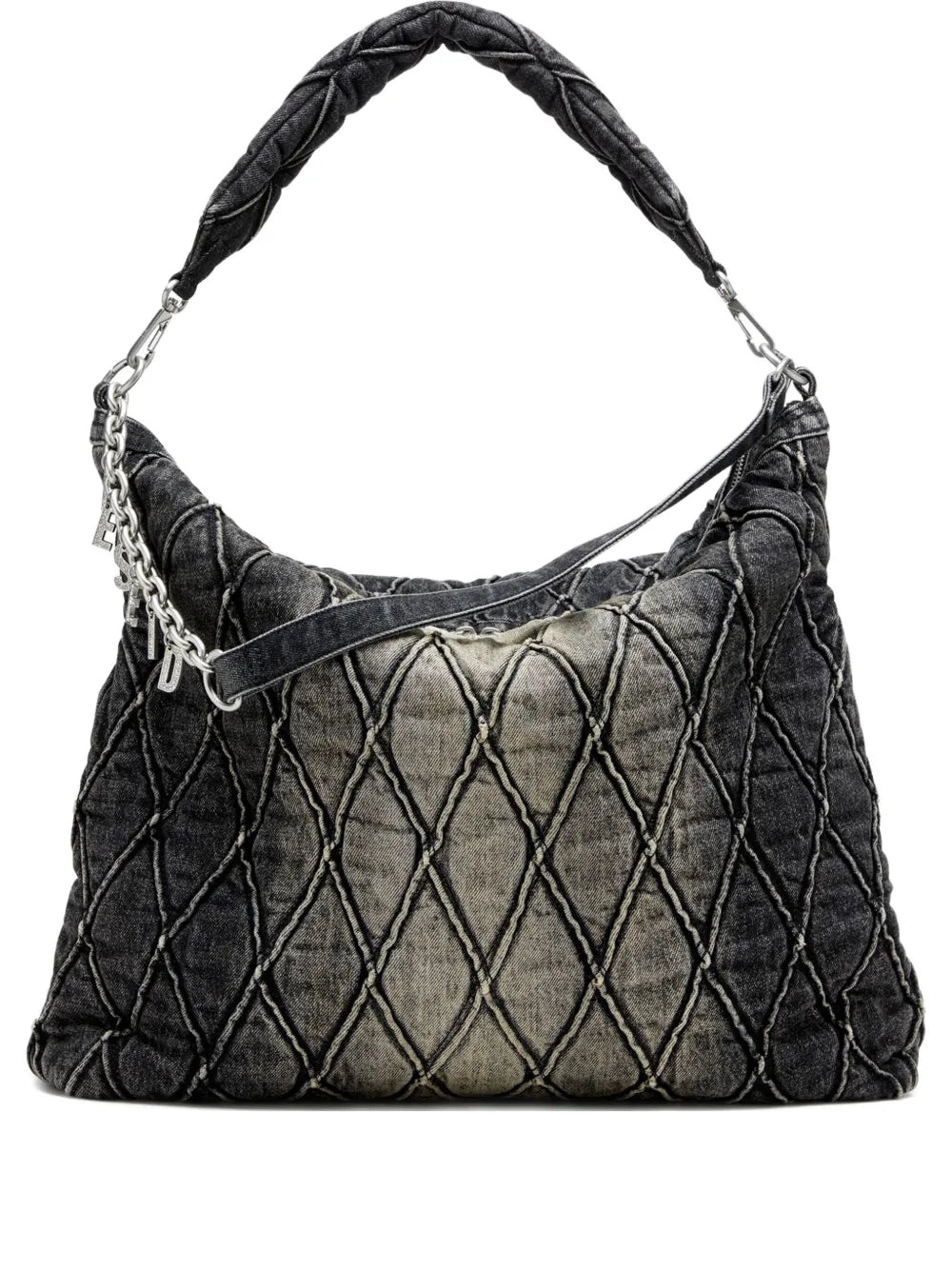 DieselCharm-D quilted chain-embellished shoulder bag