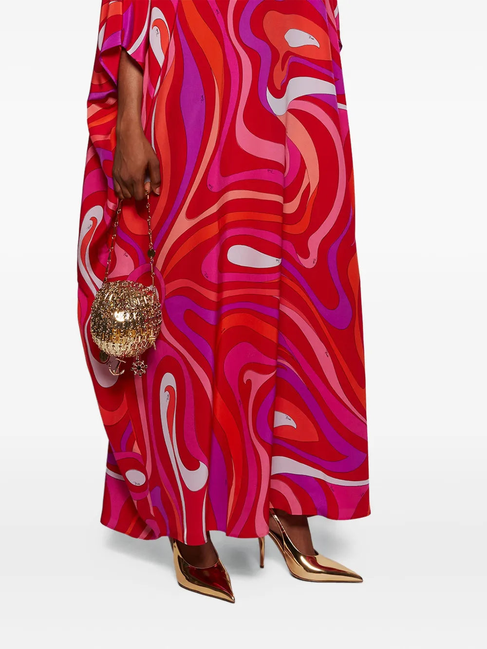 Rabannechain-embellished sphere shoulder bag