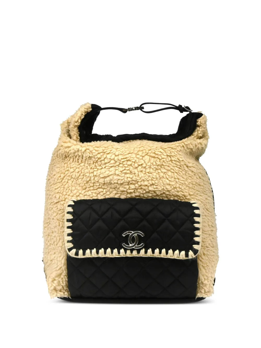 Pre-OwnedCHANEL Pre-Owned2018 shearling CC backpack