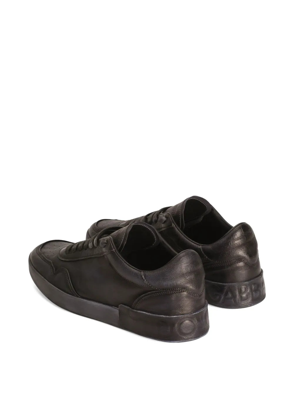 Dolce & Gabbana Portofino Leather Lace-Up Sneakers