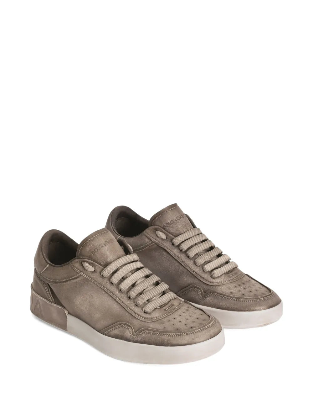 Dolce & Gabbana Portofino Leather Lace-Up Trainers