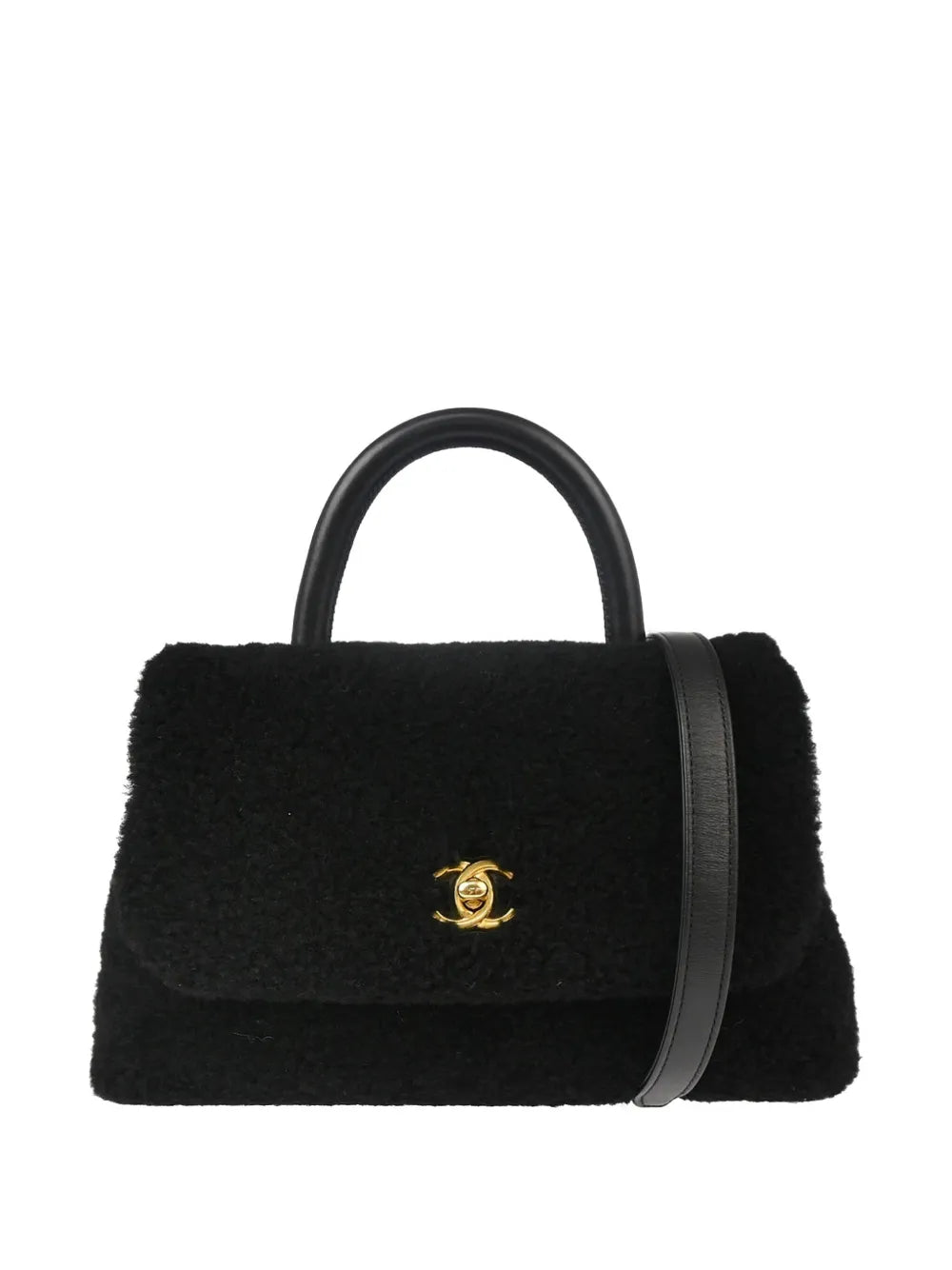 Pre-OwnedCHANEL Pre-Owned2016 CC shearling medium shoulder bag