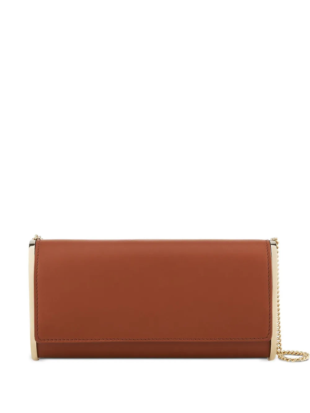 Aquazzurametallic-top leather shoulder bag