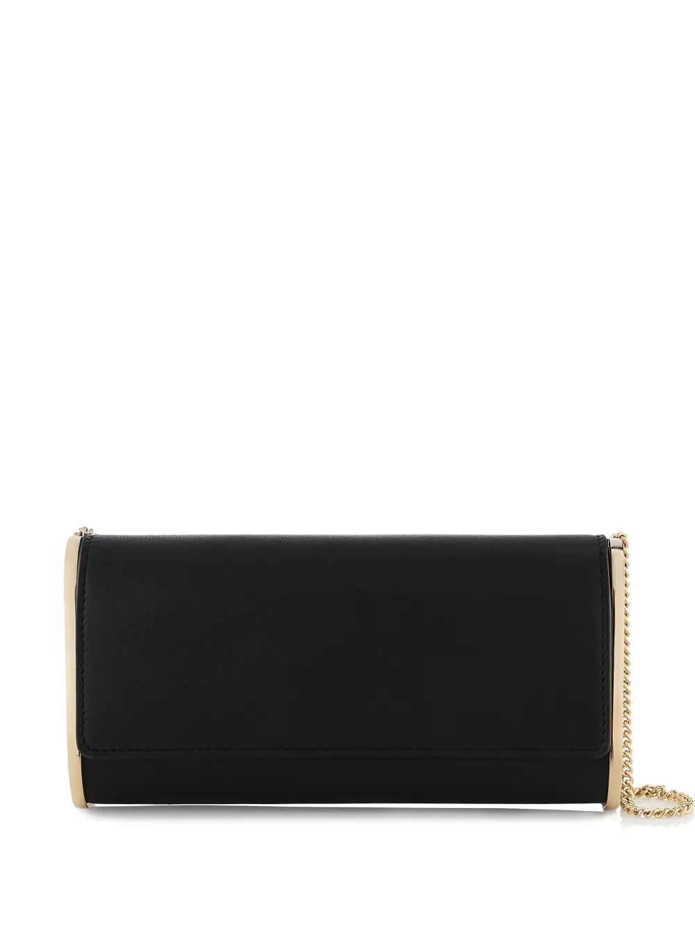 Aquazzurametallic-plaque chain shoulder bag
