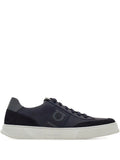 Ferragamo Alaska Gancio Suede Panelled Lace-Up Sneakers