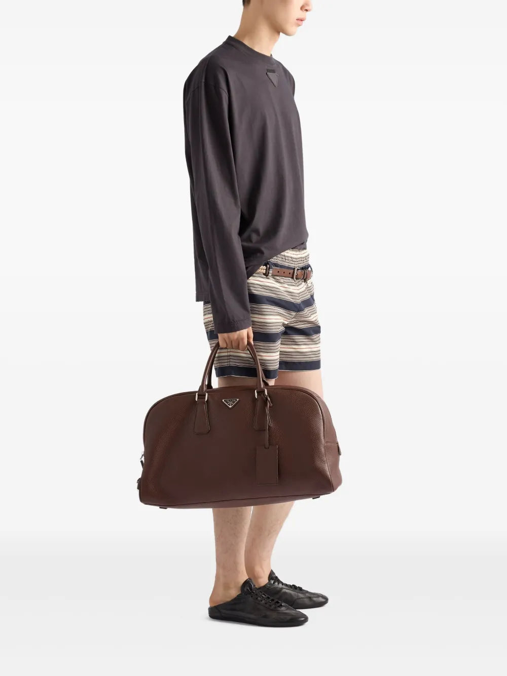 Pradasoft leather duffle bag