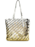 Rabannemetallic chainmail tote bag
