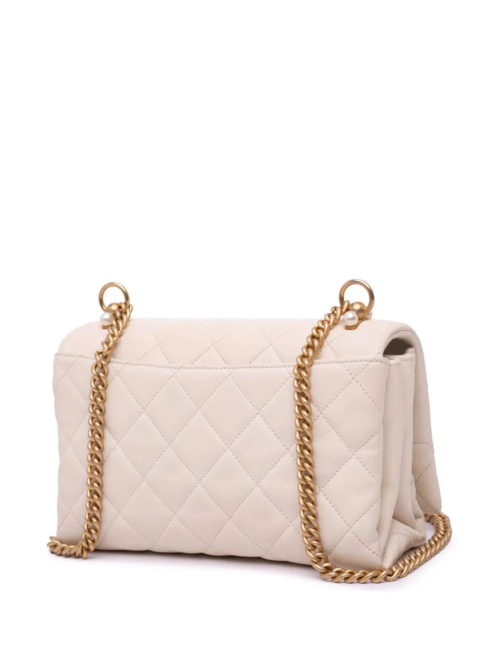 Pre-OwnedCHANEL Pre-Owned2019 Quilted Calfskin Pearl CC Accordion Flap crossbody bag