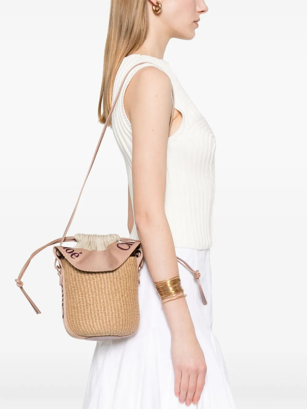 Chlo?mall Basket bucket bag