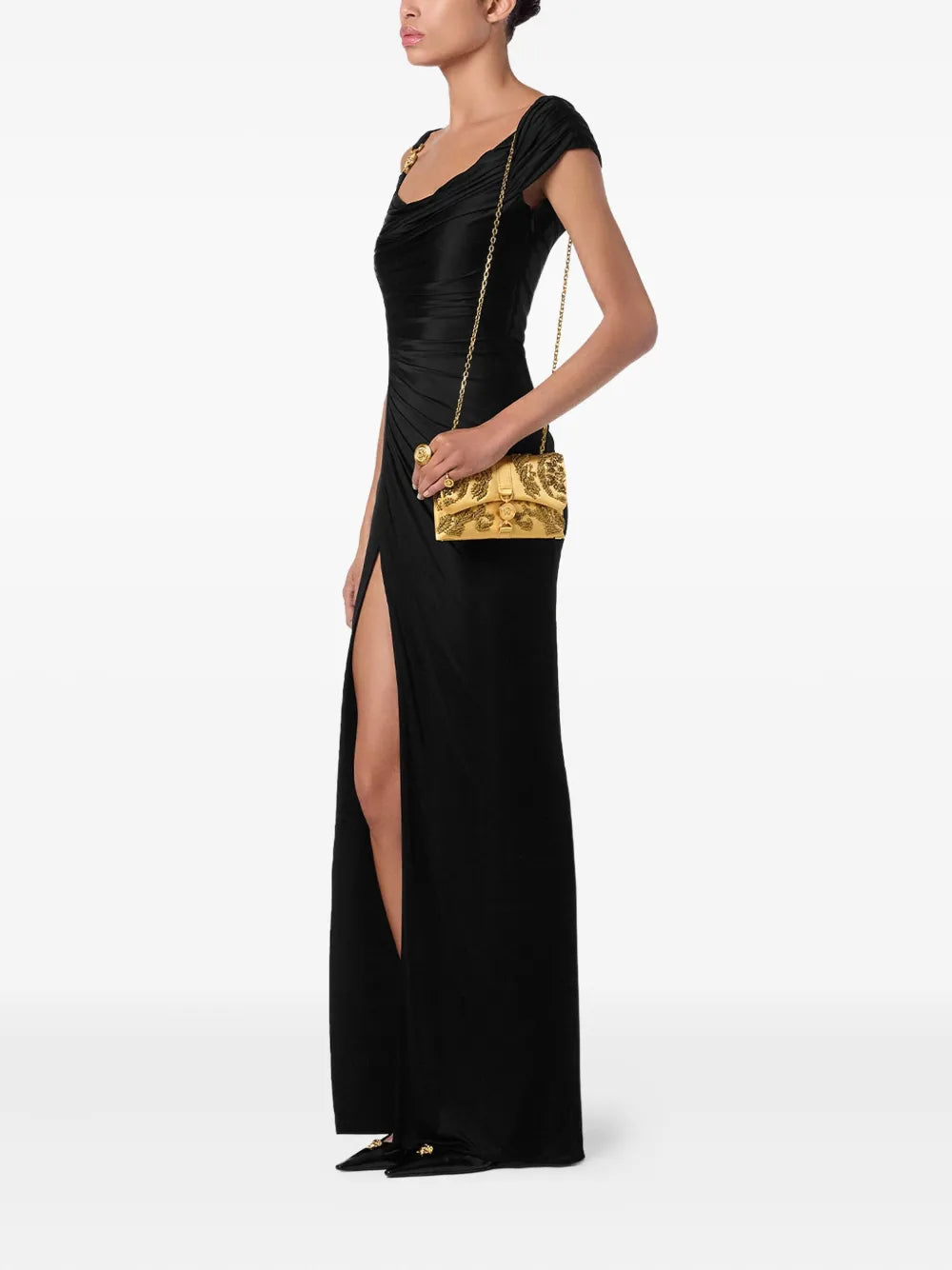 VersaceKleio bead-embellished clutch bag