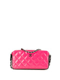 Pre-OwnedCHANEL Pre-Owned2019 Bicolor Patent Double Zip Wallet on Chain crossbody bag