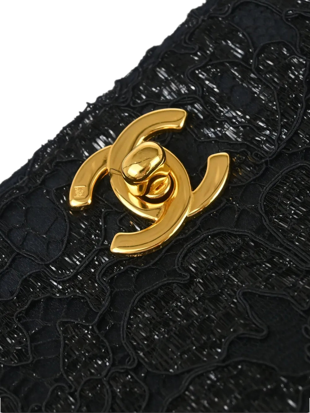 Pre-OwnedCHANEL Pre-Owned1998 Lace Double Sided Turn-lock tote bag