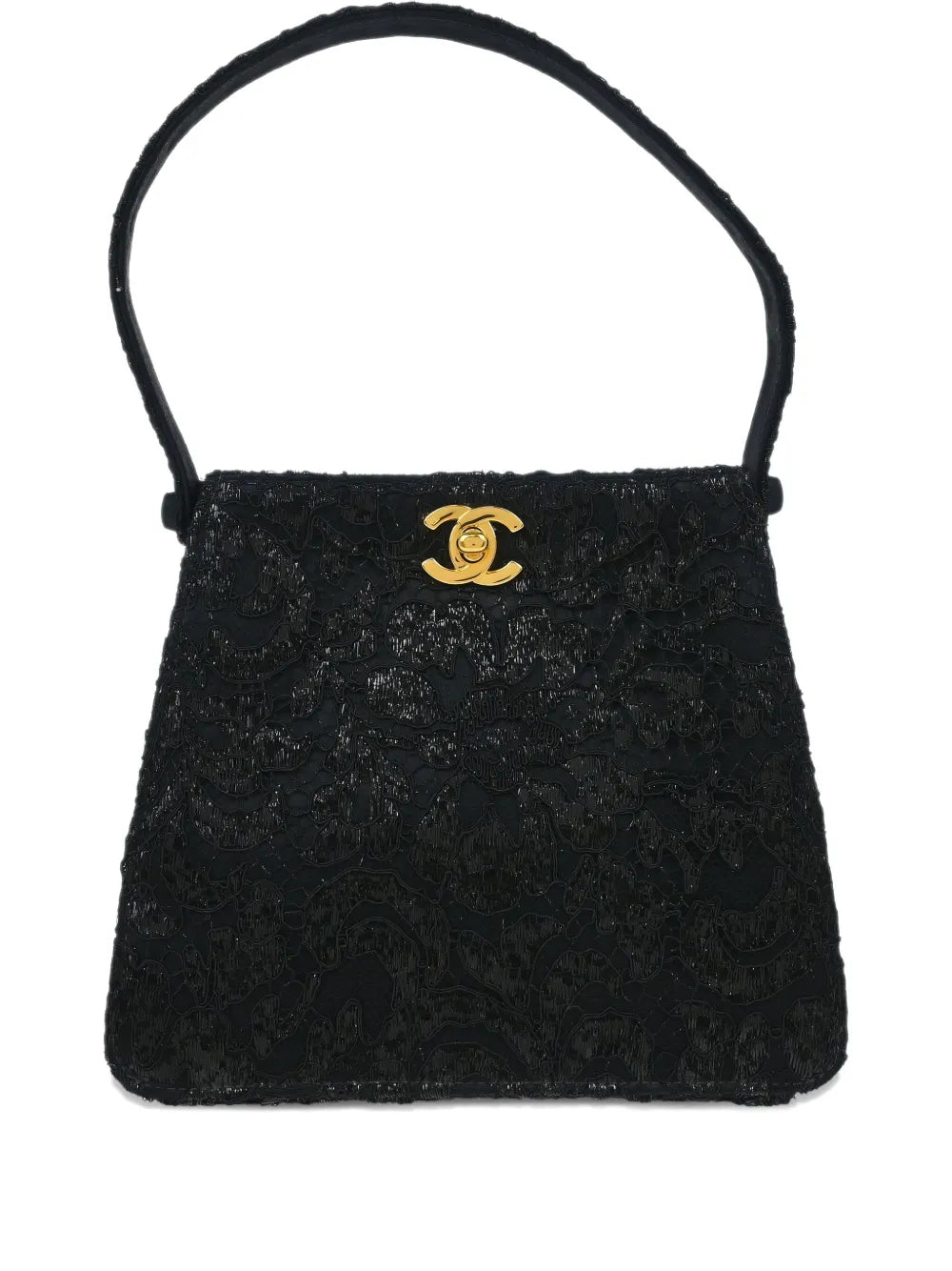 Pre-OwnedCHANEL Pre-Owned1998 Lace Double Sided Turn-lock tote bag