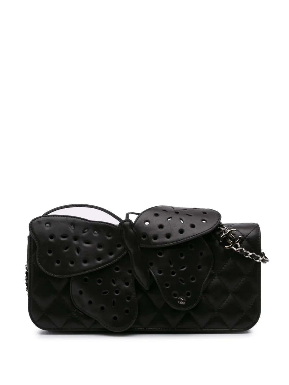 Pre-OwnedCHANEL Pre-Owned2010-2011 Quilted Lambskin Butterfly Clutch With Chain crossbody bag