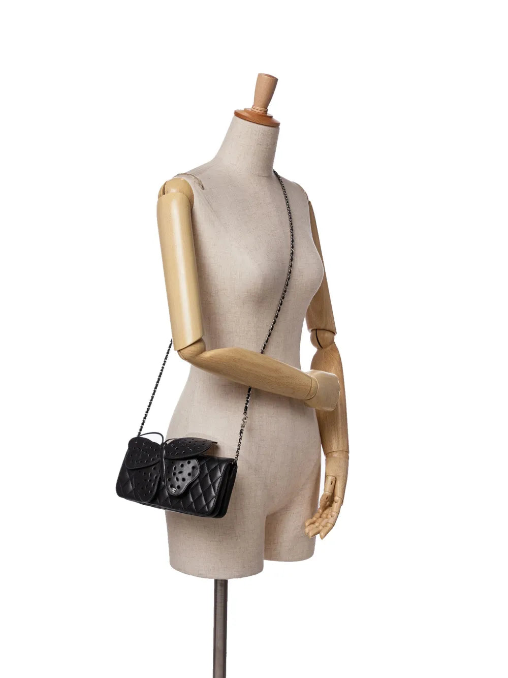Pre-OwnedCHANEL Pre-Owned2010-2011 Quilted Lambskin Butterfly Clutch With Chain crossbody bag