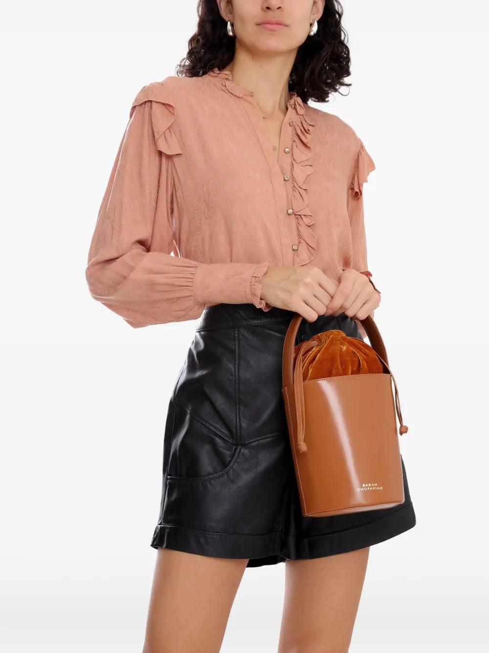 Sarah Chofakianleather bucket bag