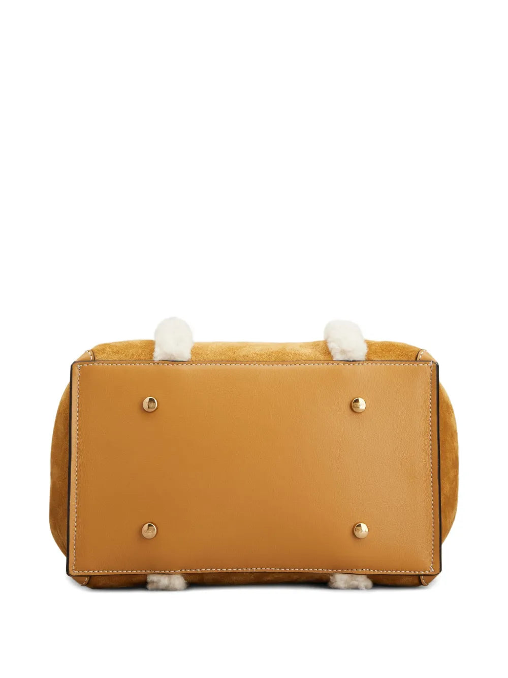 Tod'sshearling-trimmed suede bag
