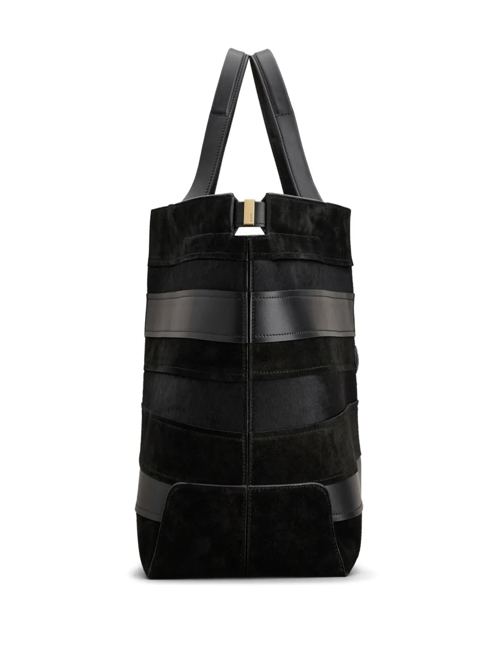 Tod'smedium Di Bag Folio leather-suede striped tote bag