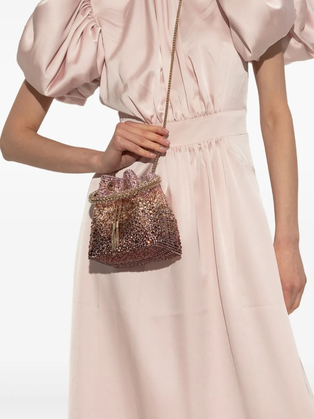 Jimmy ChooBon Bon crystal satin bag