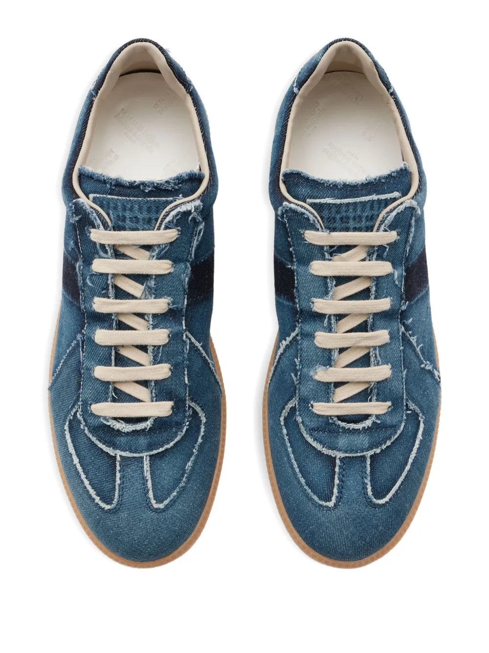 Maison Margiela Ripped Replica Lace-Up Sneakers