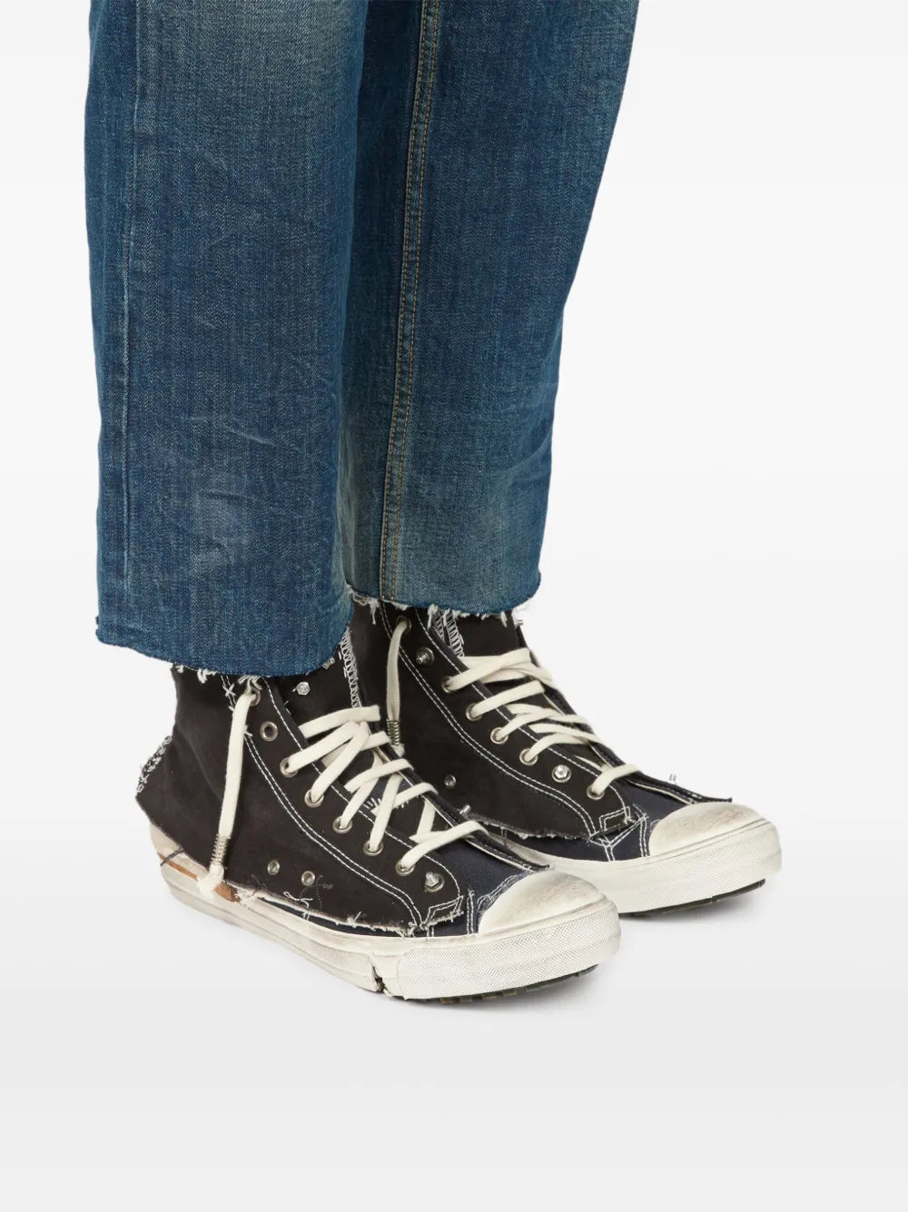 Maison Margiela Distressed High-Top Sneakers
