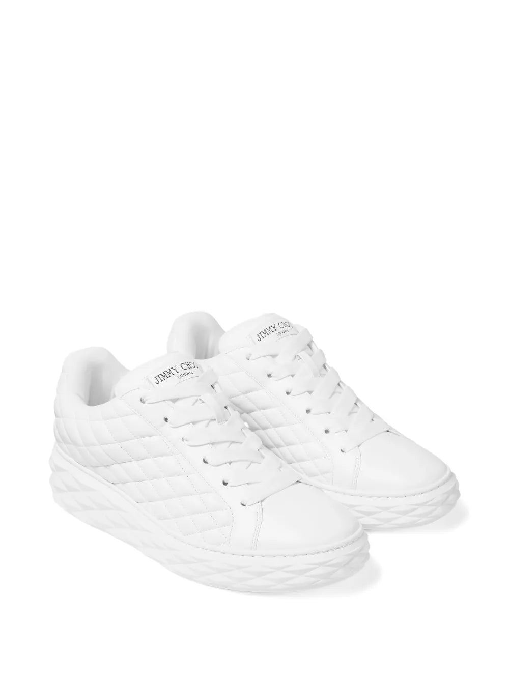 Jimmy Choo Quilted Lace-Up Sneakers