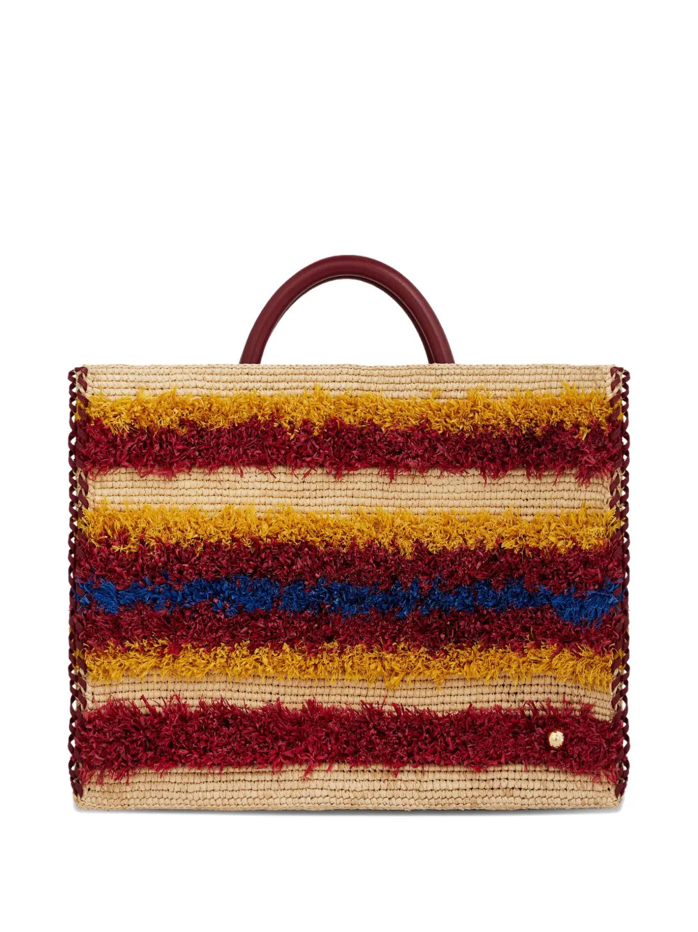 Rabannestriped woven tote bag