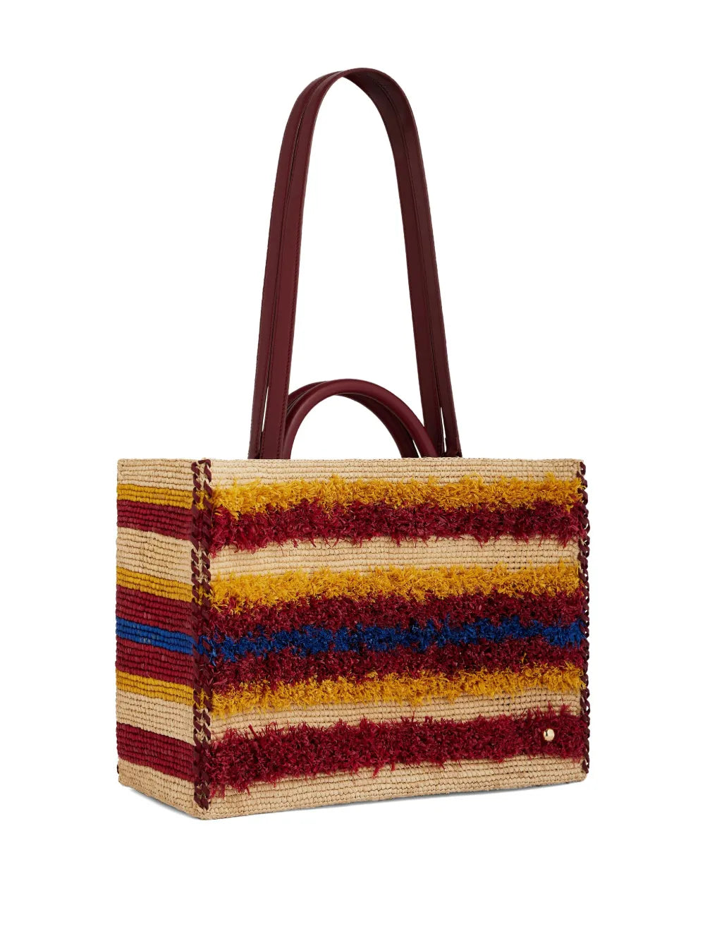 Rabannestriped woven tote bag
