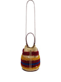 Rabannewoven striped bucket bag